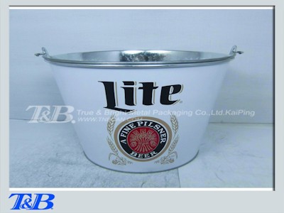Galvanized Ice Bucket For Beer Promotion Food Pails