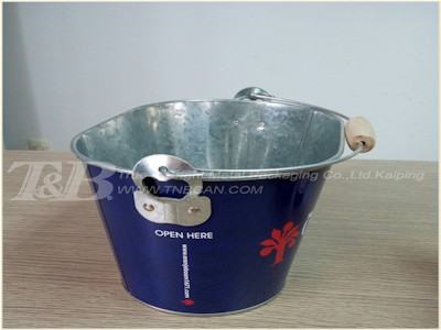 10qt Metal Oval Shaped Ice Bucket