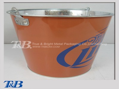 Galvanized Beer Cooler 6- Pack Witn Custom Design